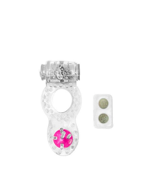 Anel Peniano Vibrador com Pérola – Duplo Prazer