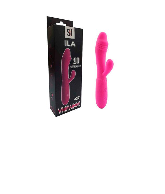 Vibrador em Silicone de Ponto G e Clitóris Recarregável