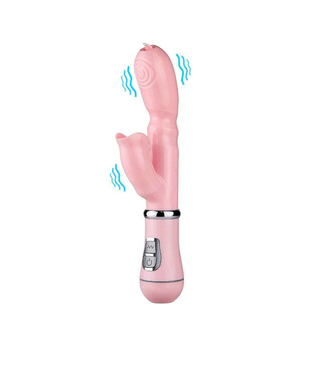 Vibrador de Ponto G e Clitóris com Língua