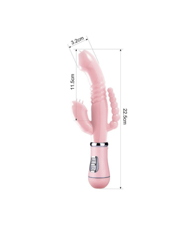 Vibrador de Ponto G e Clitóris em Jelly Recarregável – 3 em 1